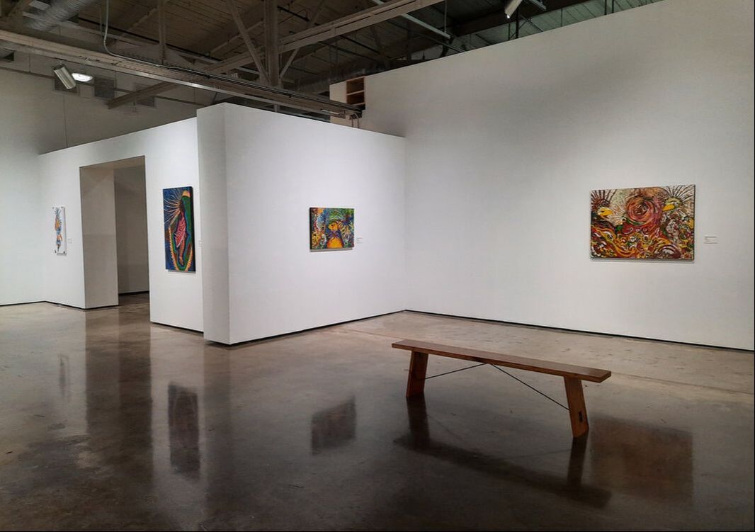 Oil paintings of Mexika dancers, danzantes Aztecas